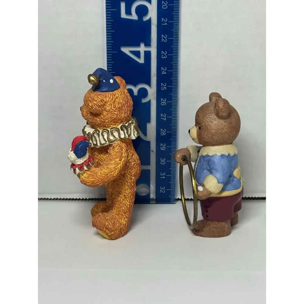 Vintage 1996 Bronson Collectibles Porcelain Lot of 2 Circus & Town Country Bear